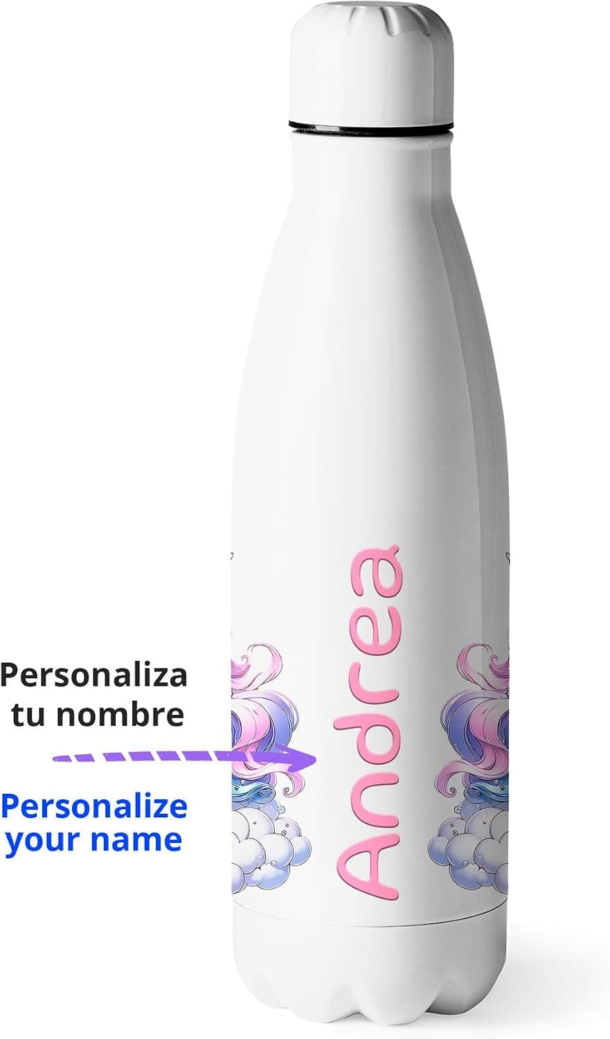 Botella de Agua Unicornio para Niña, Doble Pared, foto 2