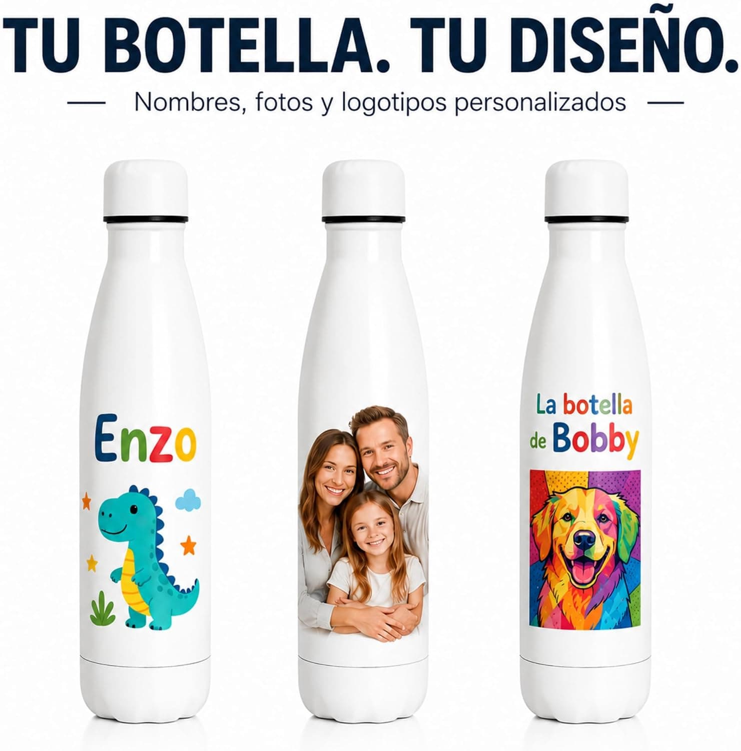 Botella Térmica Personalizada con Foto y Texto, foto 2