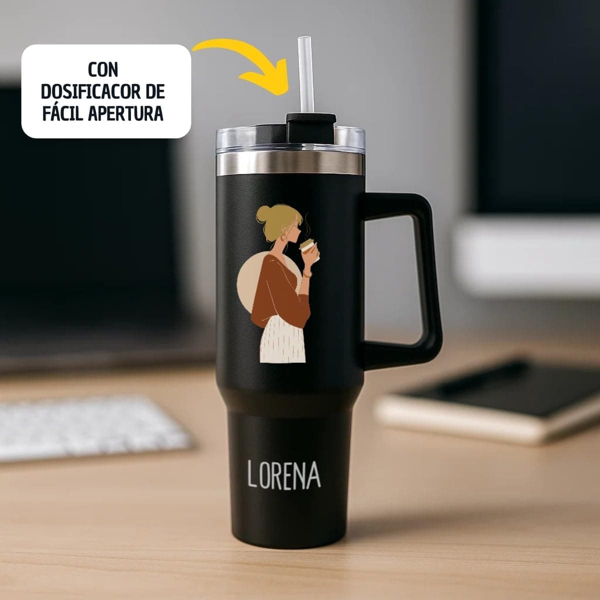 Botella Térmica XXL Personalizada con Foto y Nombre, foto 3