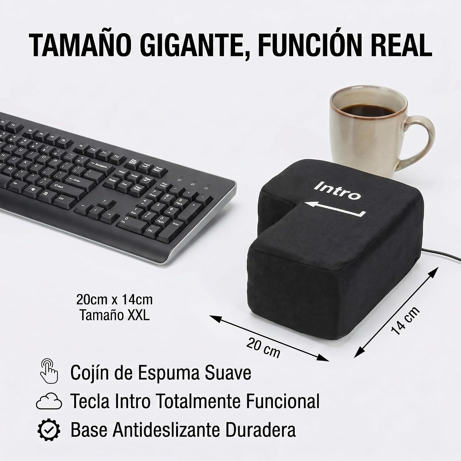 Botón Enter Gigante XXL con USB, foto 3