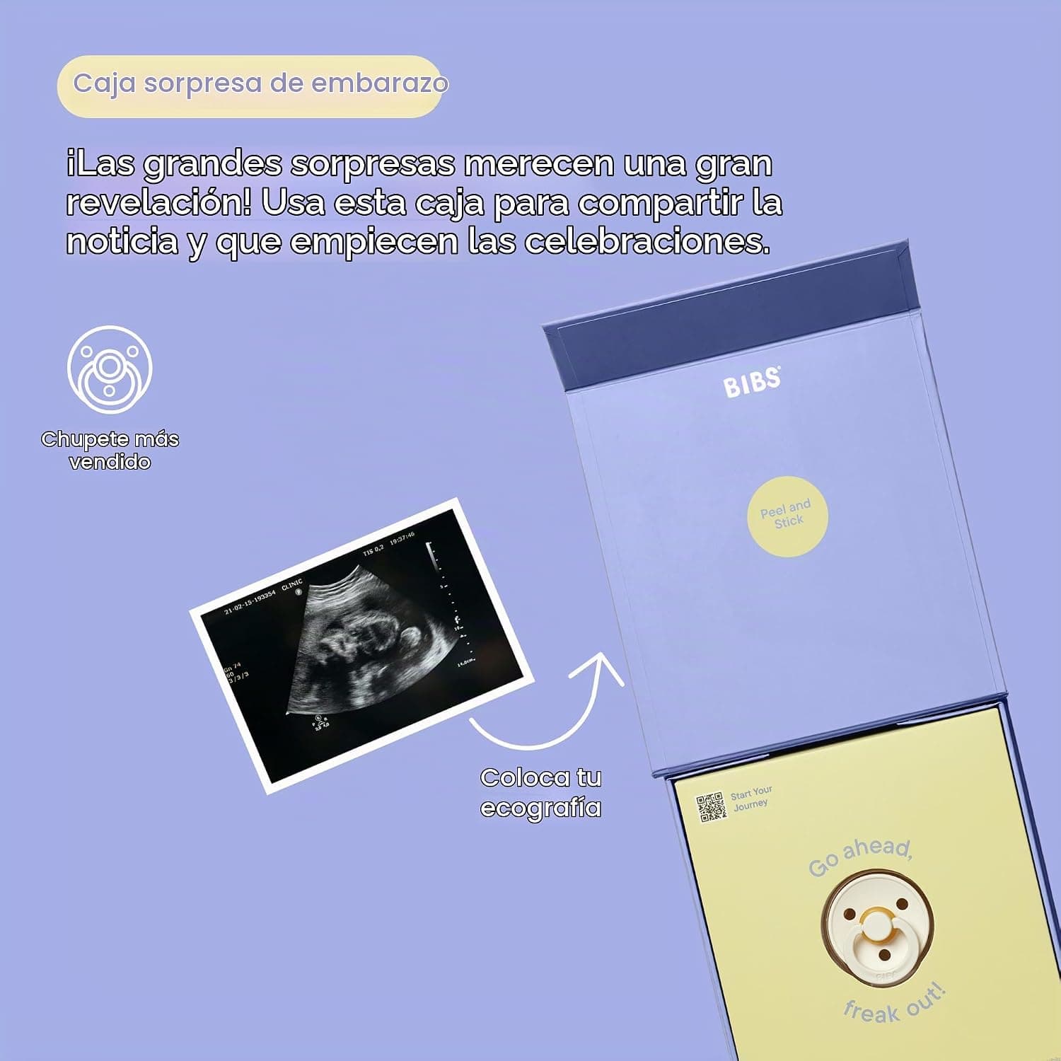 BIBS Caja Sorpresa «Baby on the Way» con Chupete, foto 3