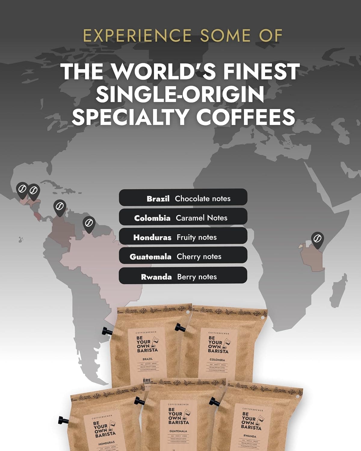 Caja de degustación de café gourmet con cafetera portátil, foto 3