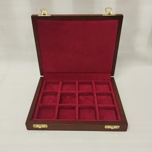 Caja Coins&More de madera con 12 compartimentos