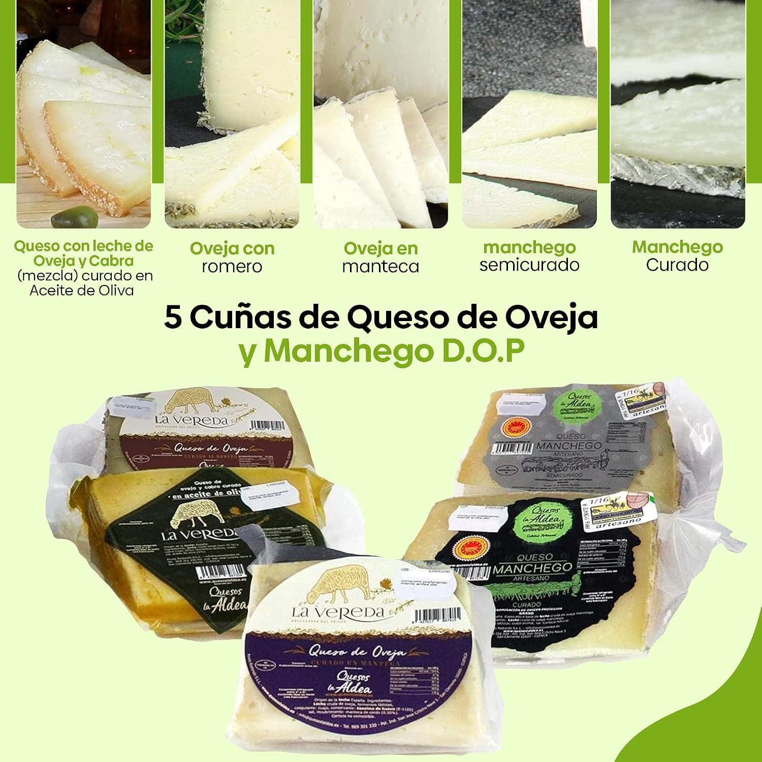 Caja regalo Quesos La Aldea de cinco cuñas, foto 3