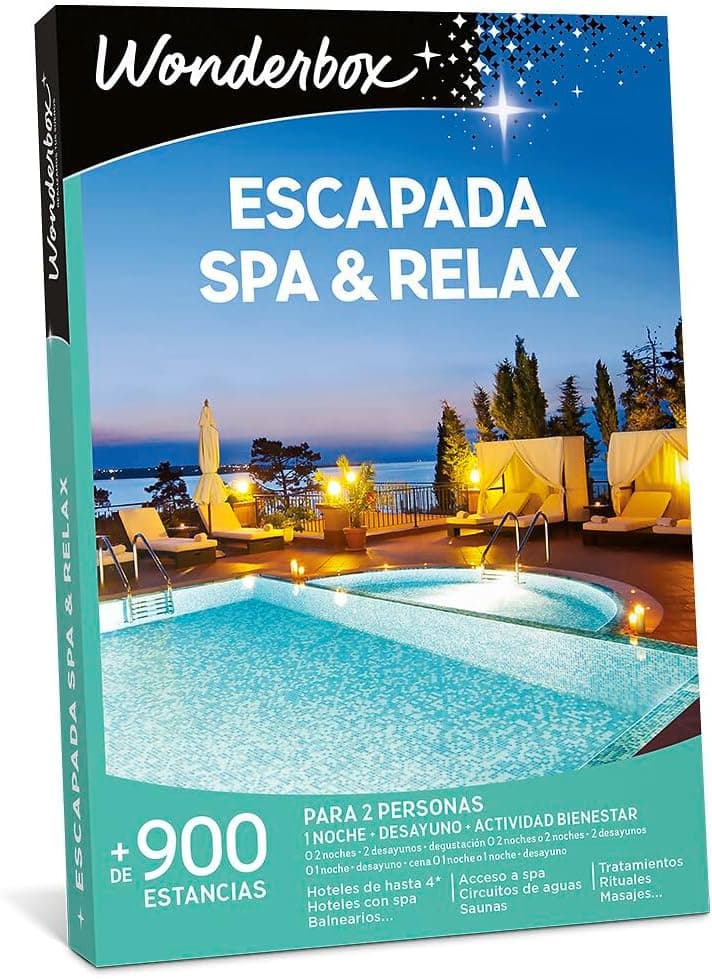 Caja regalo Wonderbox para una noche con spa o balneario