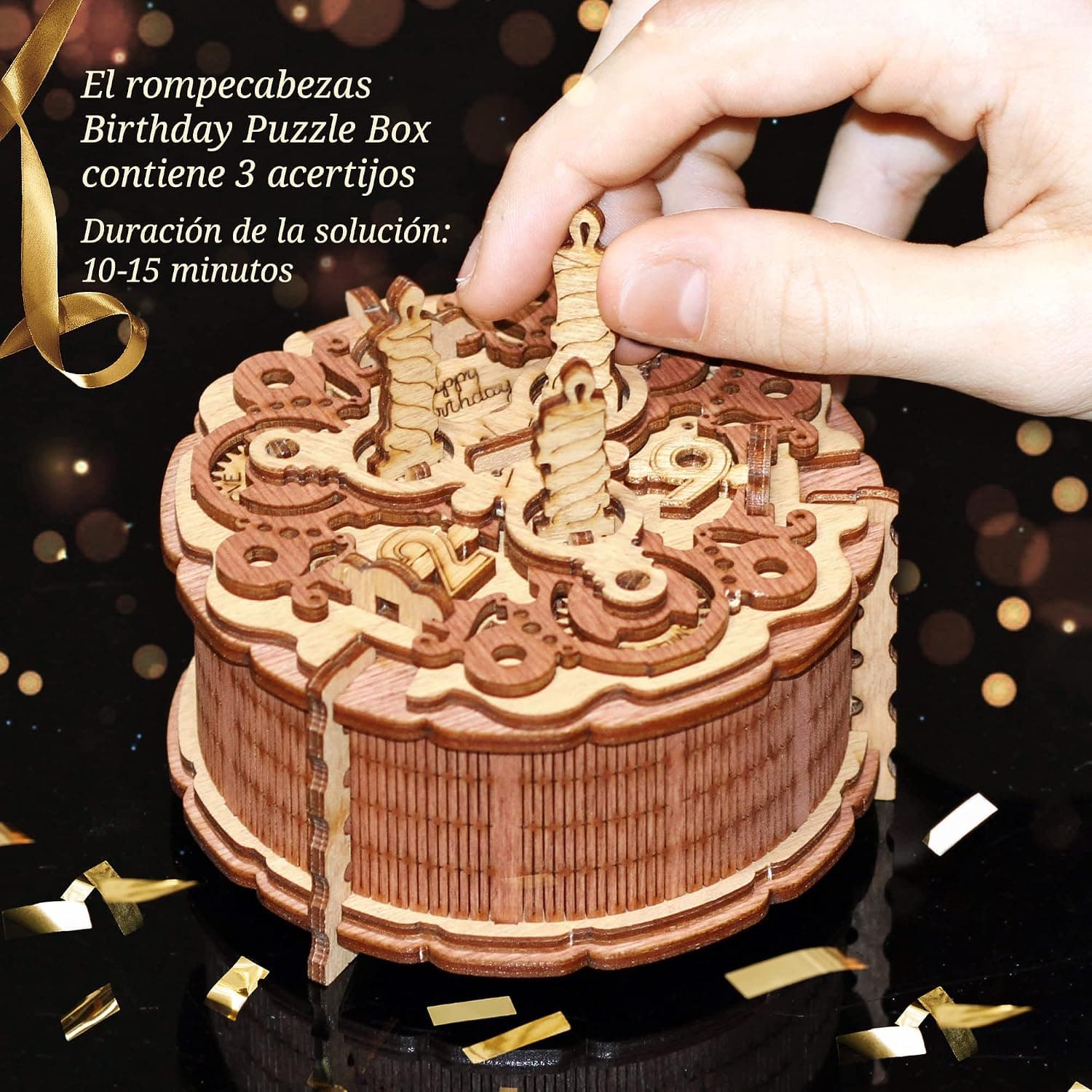 Caja rompecabezas de cumpleaños personalizable Birthday Cake, foto 2