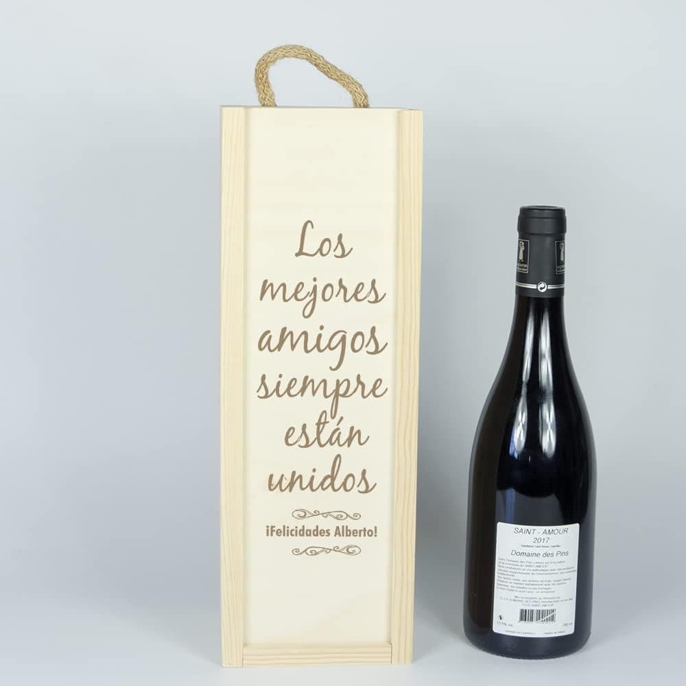 Caja de vino de madera personalizada, foto 3