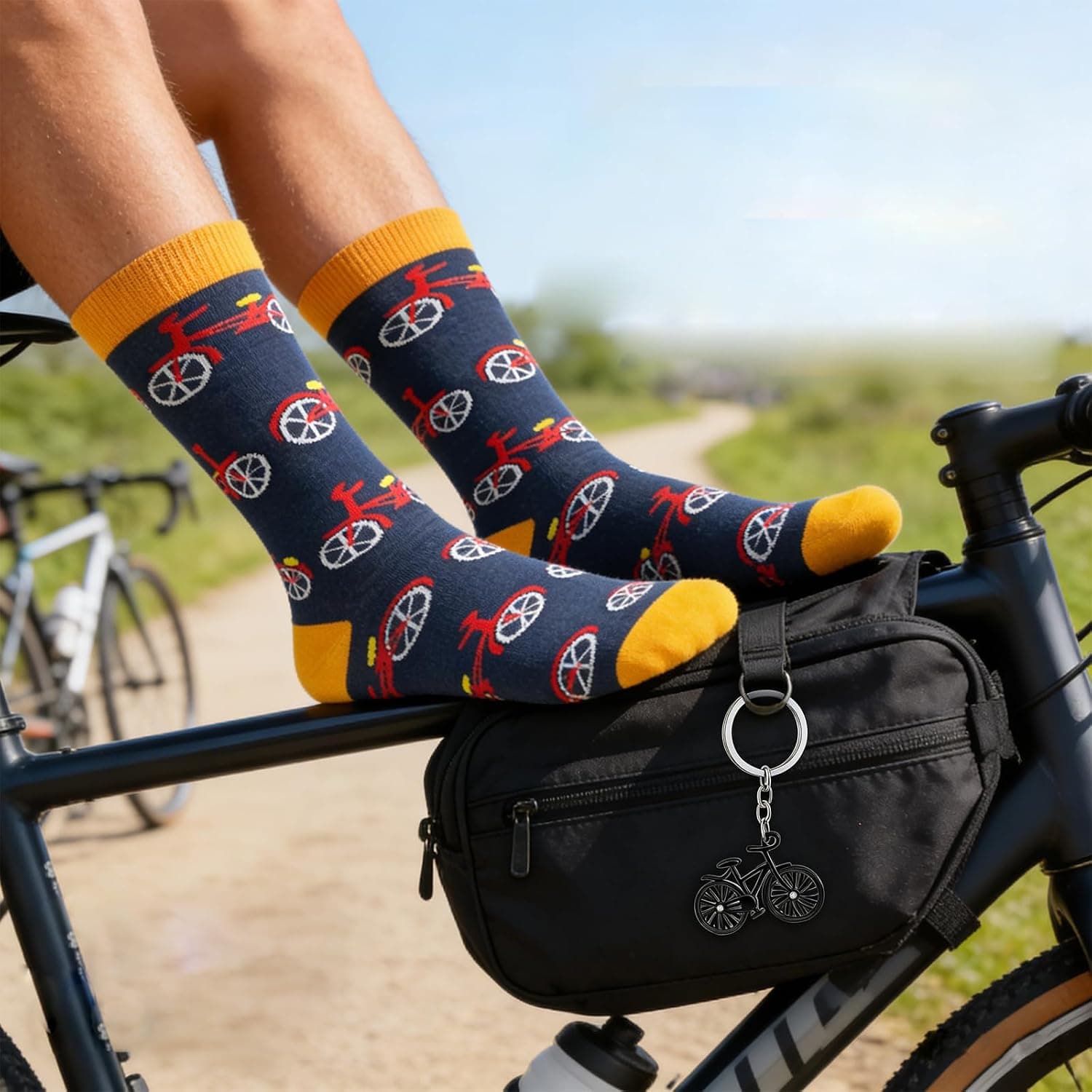 Calcetines de Bicicleta con Llavero, Regalo para Papá, foto 2