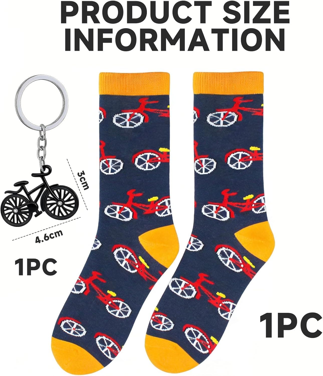 Calcetines de Bicicleta con Llavero, Regalo para Papá, foto 3