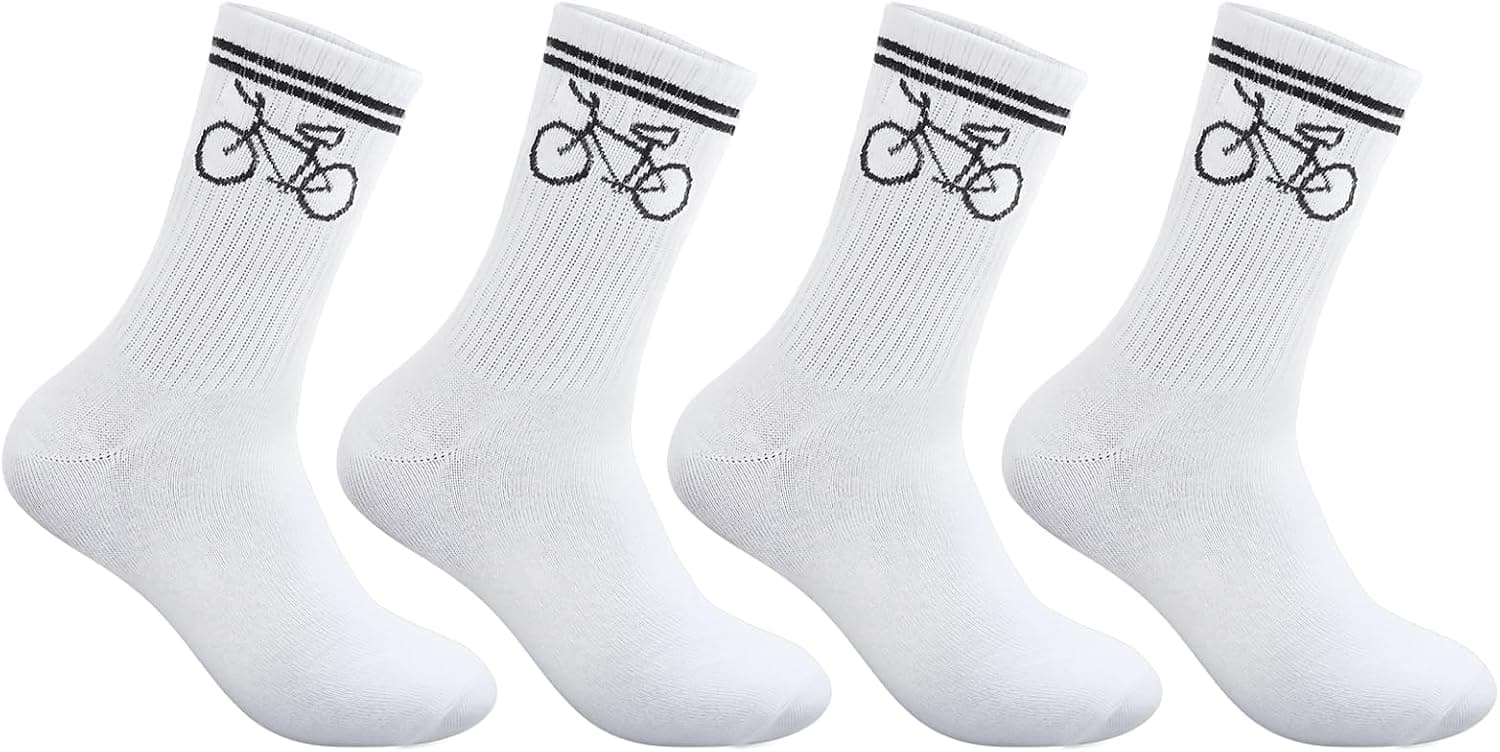 Pareja de calcetines técnicos transpirables con diseño de bicicleta