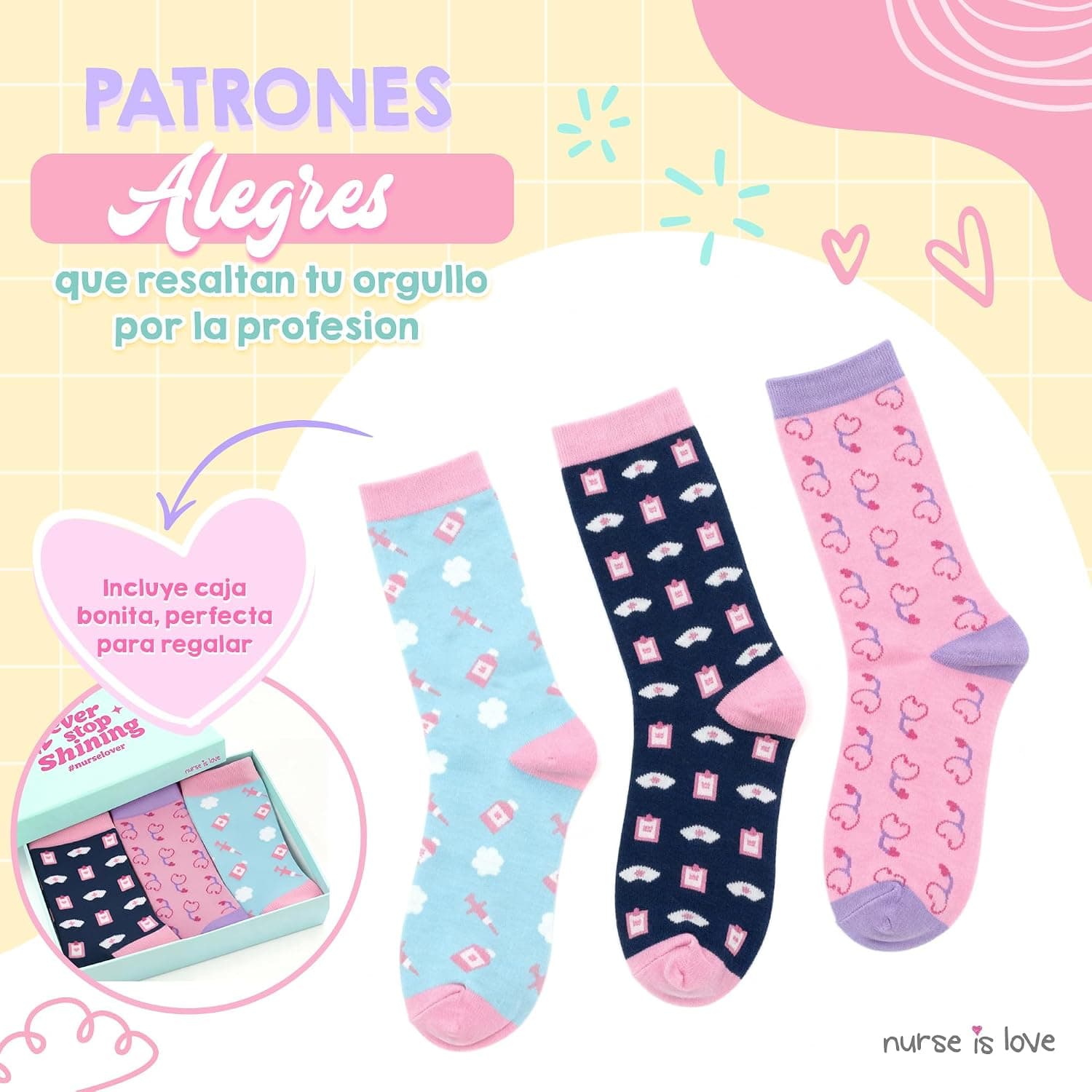 Calcetines divertidos para enfermera, foto 3