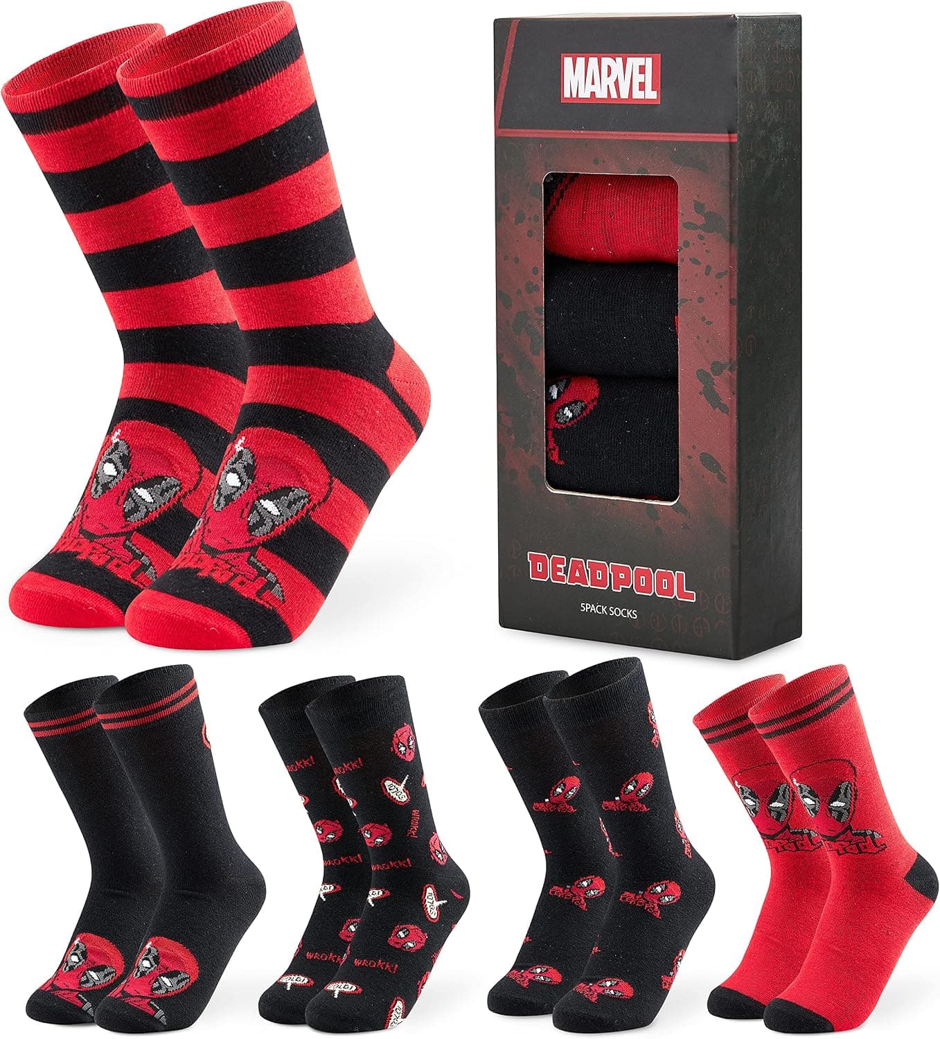 Pack de calcetines Marvel con personajes Spiderman, Iron Man y Capitán América
