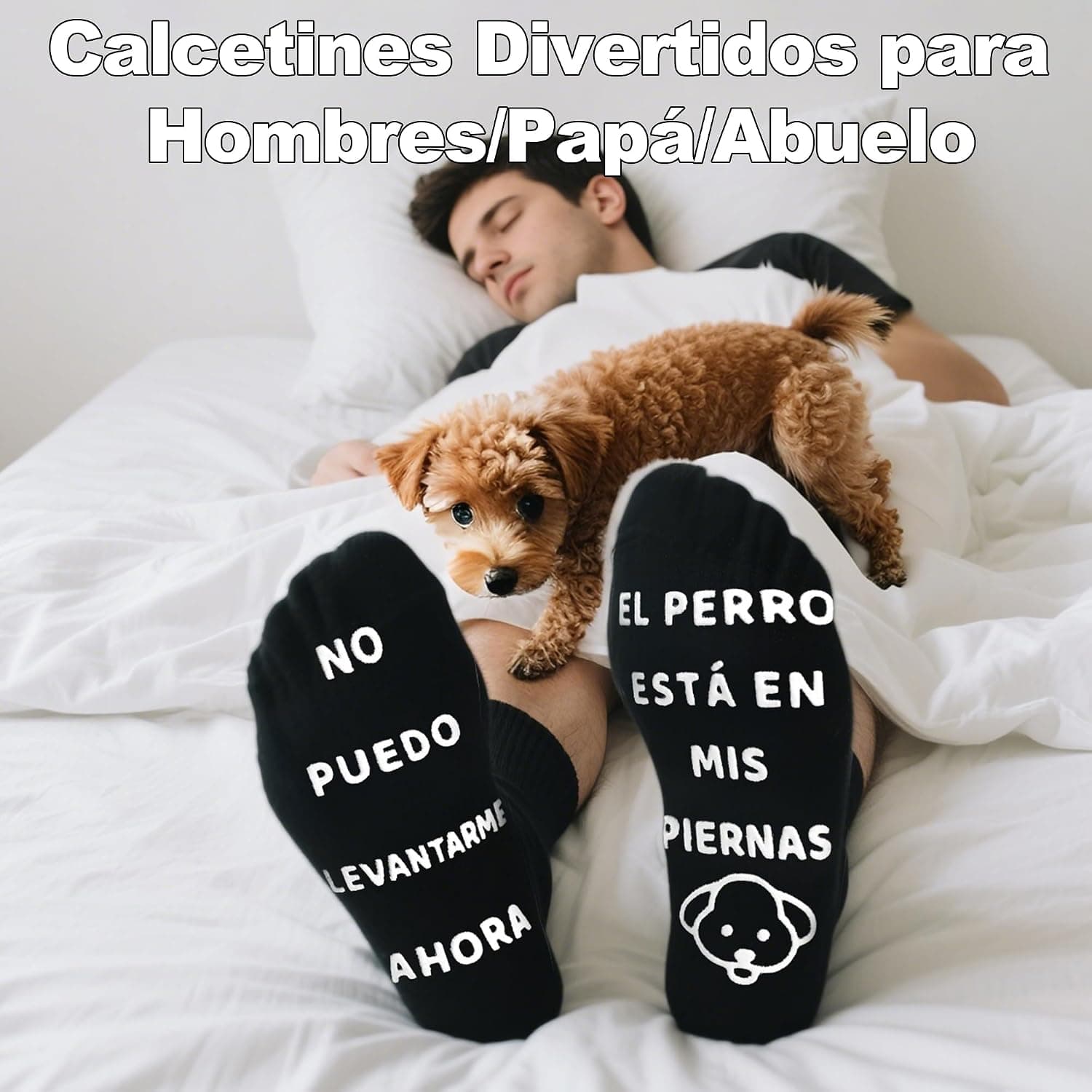 Calcetines "El perro está en mis piernas, no puedo levantarme", de BISOUSOX, foto 3