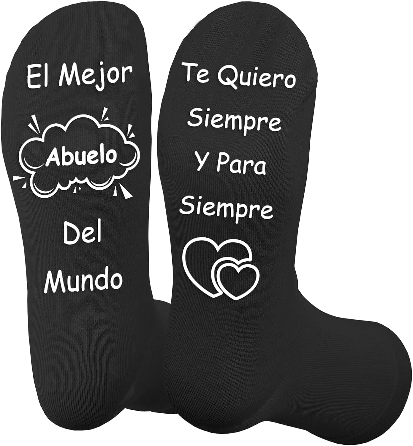 Par de calcetines con una foto personalizada impresa, presentados en su caja de regalo