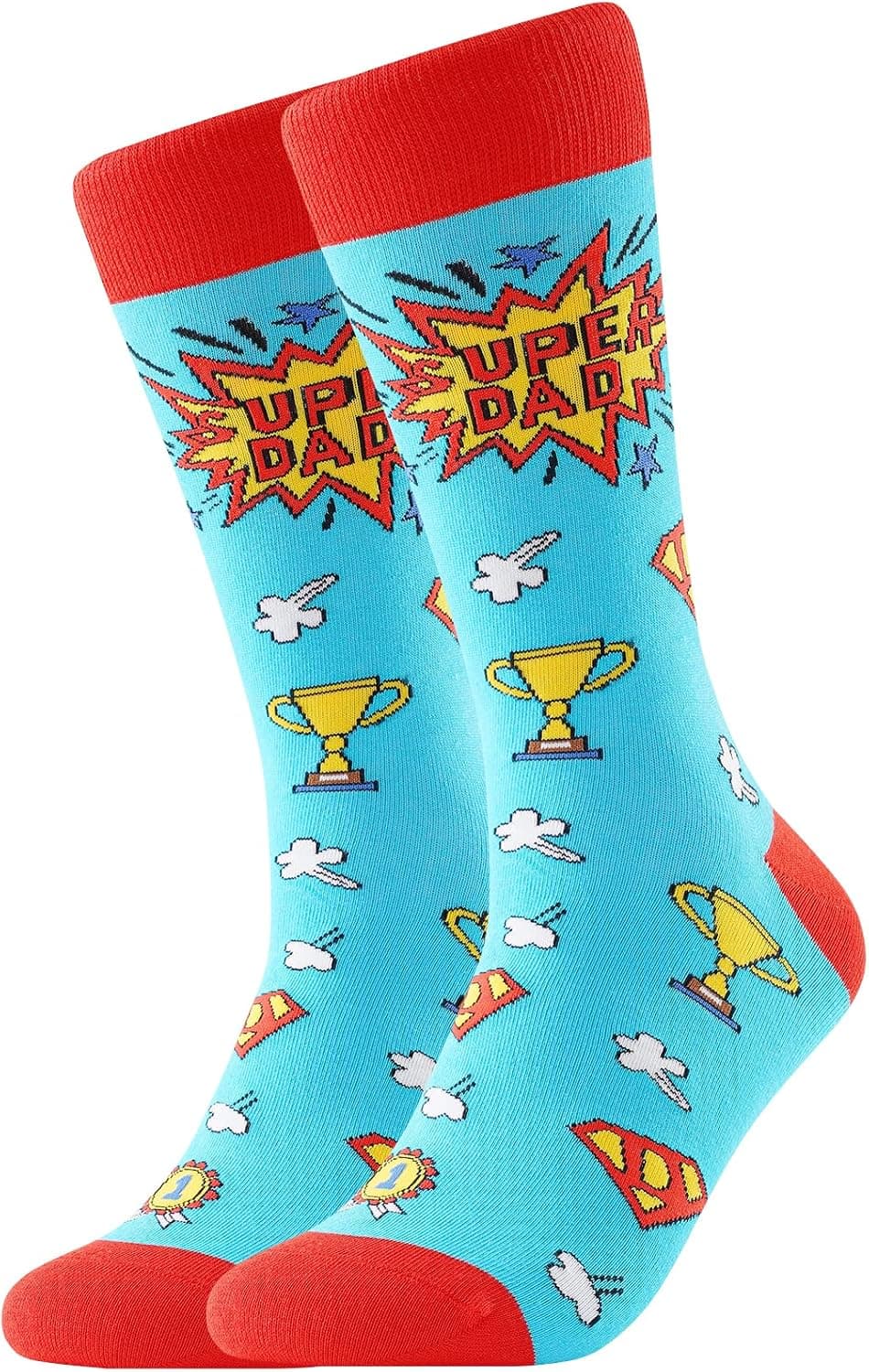Calcetines de algodón con estampado Super Dad