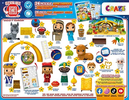Figuras del belén del calendario CRAZE