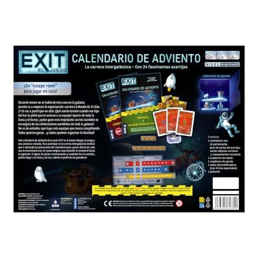 Caja del calendario de Adviento Devir Exit, versión española
