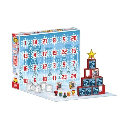 Figuras Bitty Pop de Marvel dentro del calendario