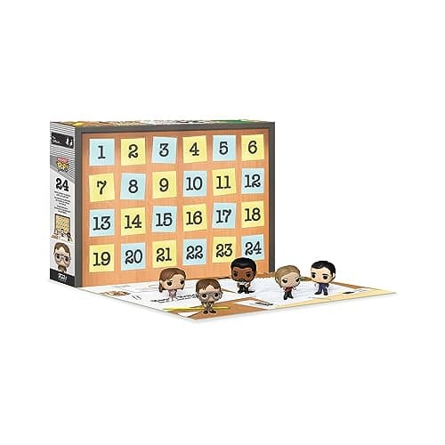 Figuras de personajes de The Office dentro del calendario