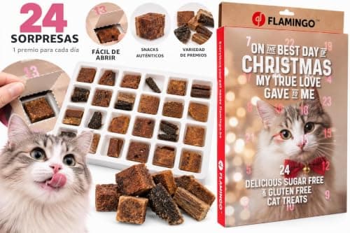 Snacks de pollo del calendario Flamingo para gatos
