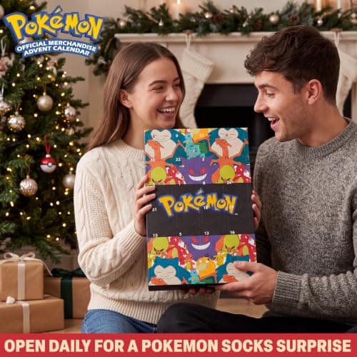 Pares de calcetines con diseño Pokémon del calendario