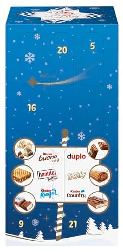 Chocolates Kinder y Ferrero dentro del calendario