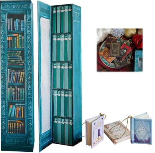 Calendario de Adviento Mini Libros Colgantes KQUBIVZ