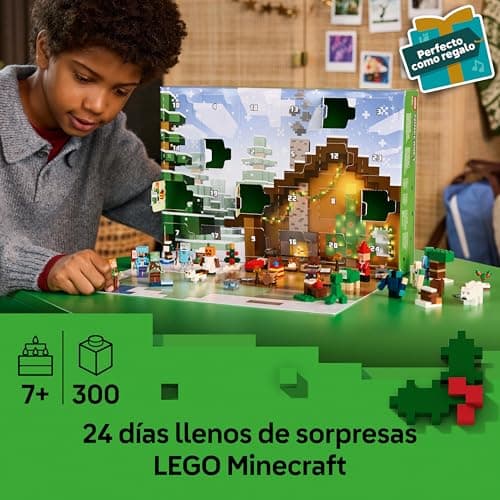 Minifiguras y bloques LEGO Minecraft del calendario