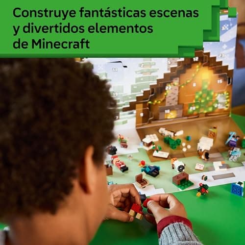 Mini construcciones del mundo Minecraft en el calendario LEGO
