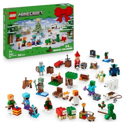 Calendario de Adviento LEGO Minecraft con las 24 casillas