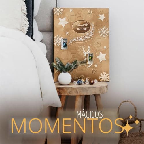 Esferas de chocolate Lindor dentro del calendario
