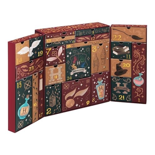 Objetos de decoración de Hogwarts del calendario Paladone