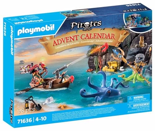 Figuras de piratas y pulpo gigante del calendario Playmobil