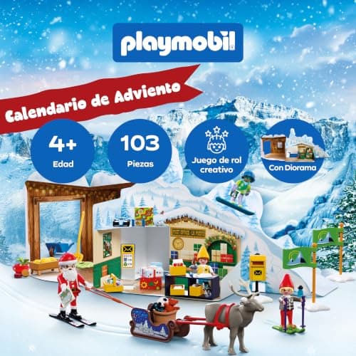 Figuras de Papá Noel y elfos del calendario Playmobil