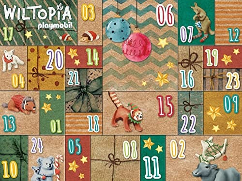 Caja del calendario Playmobil Wiltopia con 23 figuras