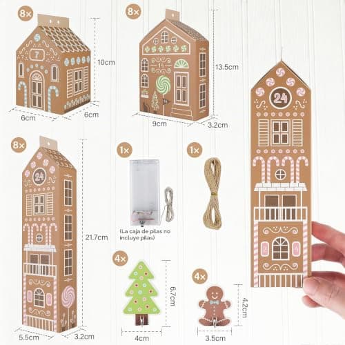 Cajas individuales numeradas del calendario ARTREE