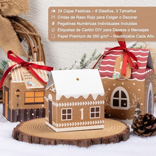 Casitas montadas del calendario para rellenar Tibomuo
