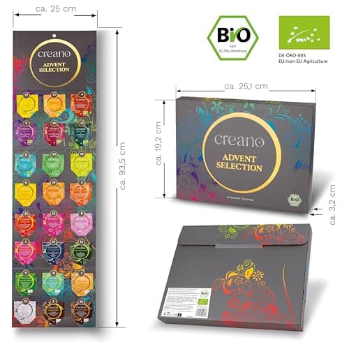 Bolsitas de té e infusiones variadas del calendario Creano