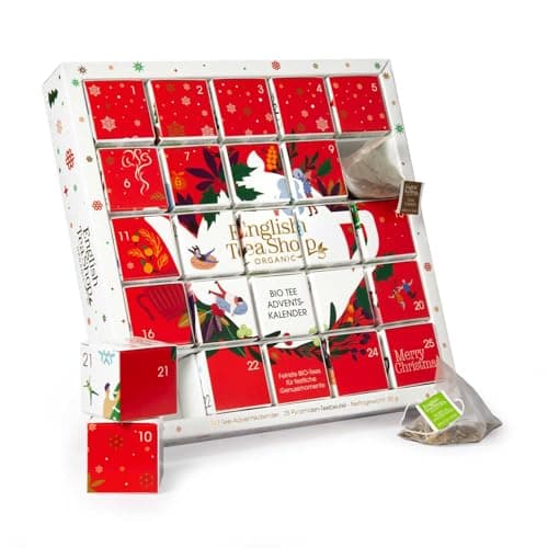 Bolsitas de té en pirámide del calendario English Tea Shop