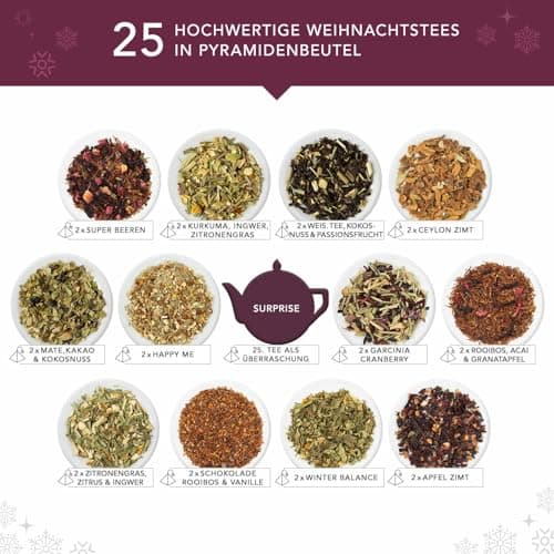 Diseño de puzzle navideño del calendario de té English Tea Shop