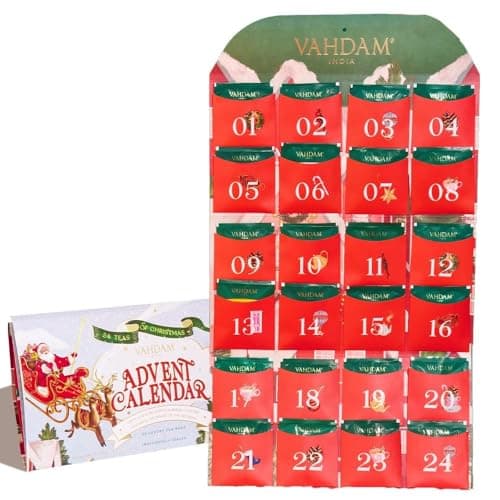 Calendario de Adviento de Té VAHDAM con las 24 bolsitas