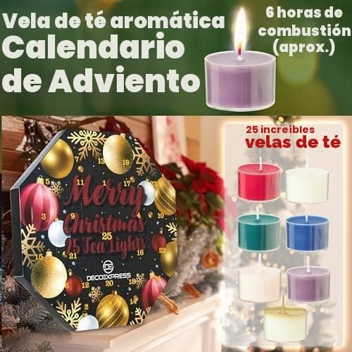 Velas de té perfumadas del calendario Deco Express