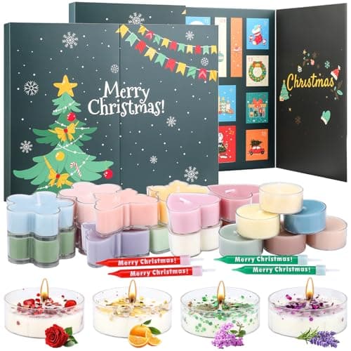 Calendario de Adviento Velas Teokantz con 22 velas perfumadas