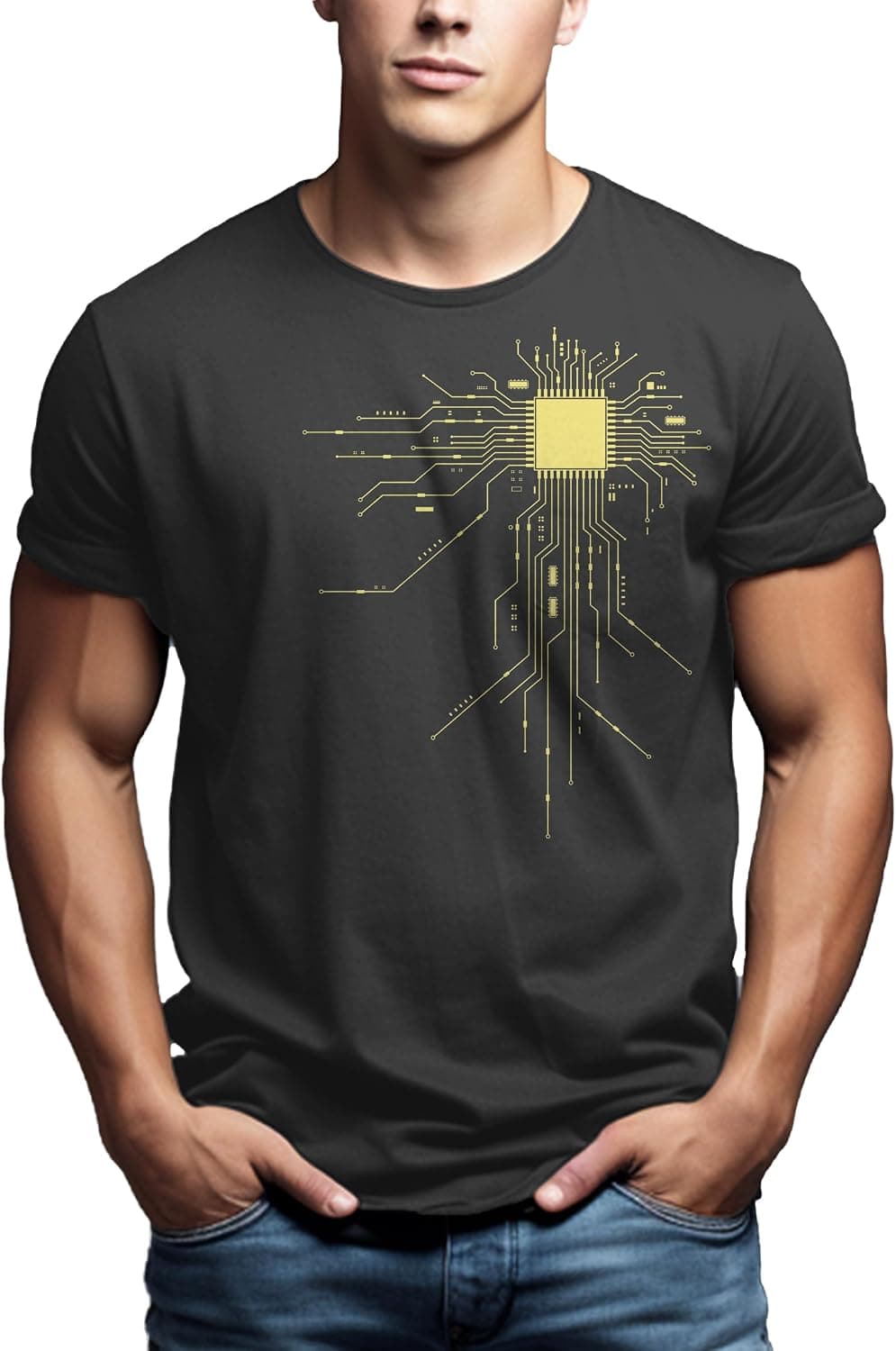 Camiseta friki CPU para hombre, foto 2
