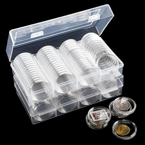 Cápsulas de monedas HORREX de 27 mm, pack de 100