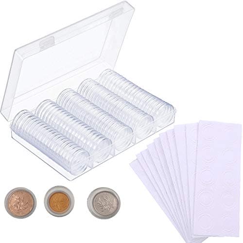 Cápsulas de monedas JZK de 30 mm con caja organizadora