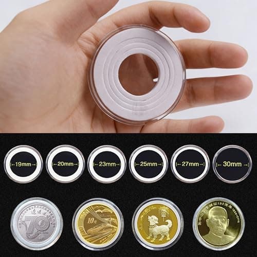 Moneda con arandela colocada dentro de la cápsula