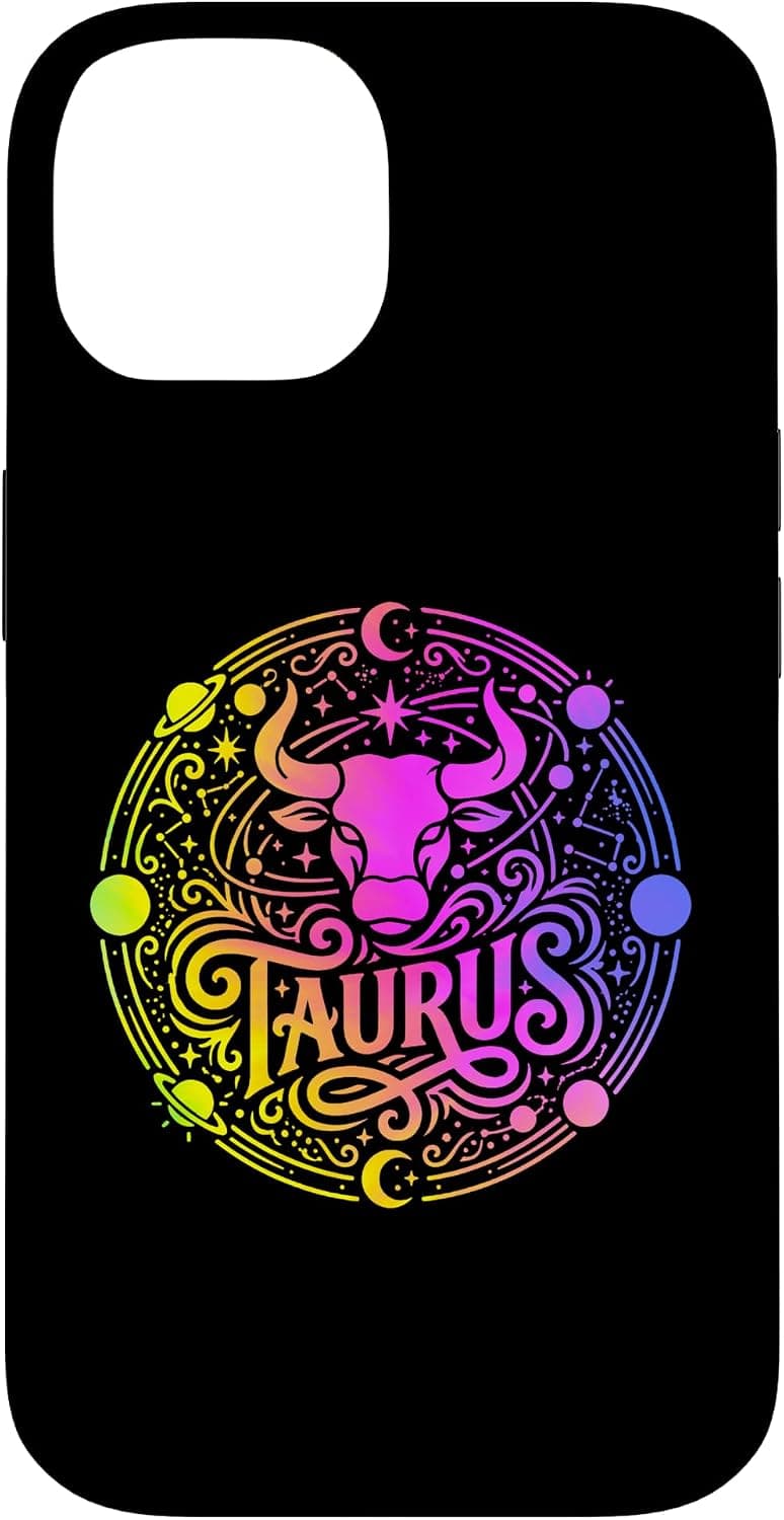 Funda de iPhone 14 con el diseño del signo del zodiaco Tauro