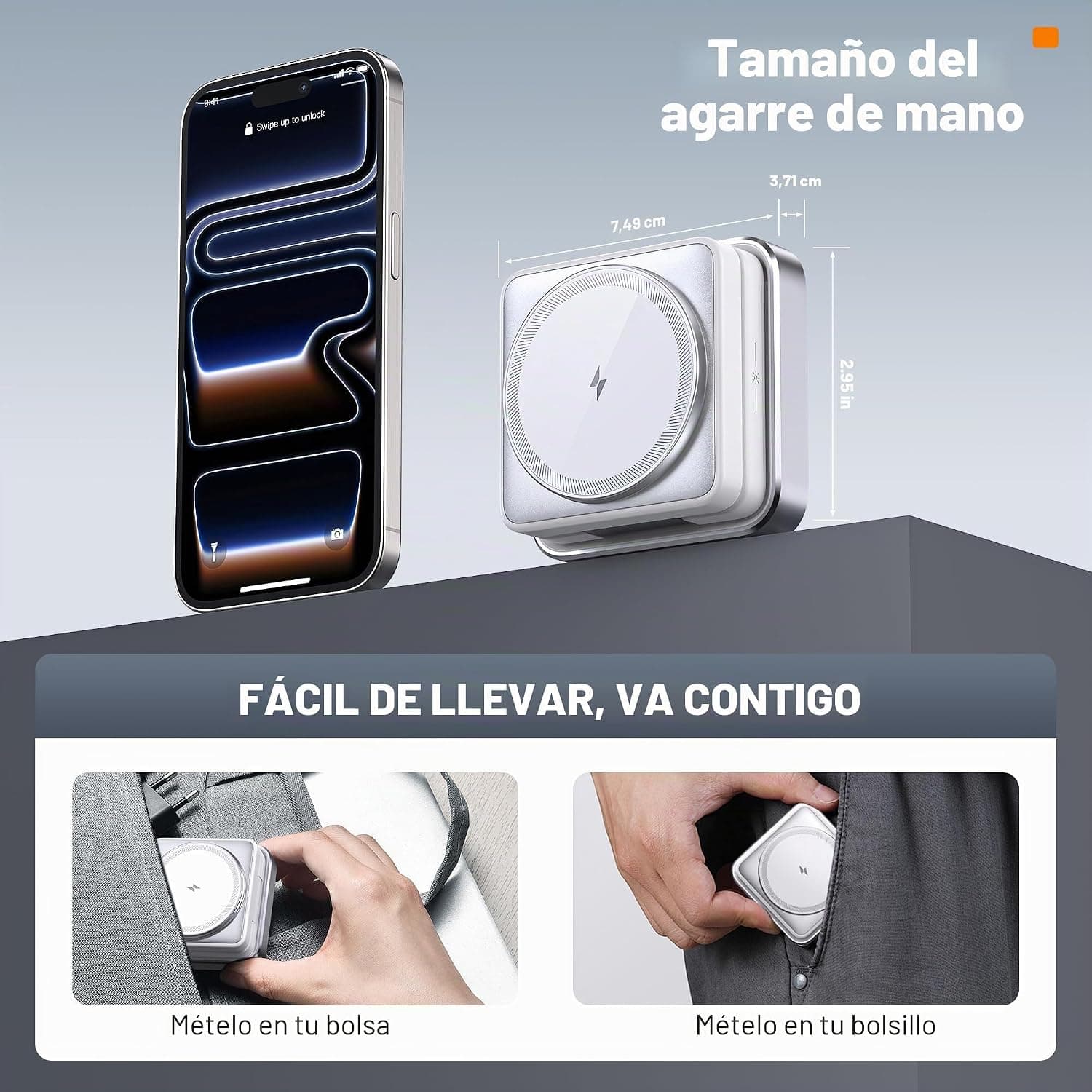 Cargador Inalámbrico Plegable 3 en 1 para Apple, foto 3