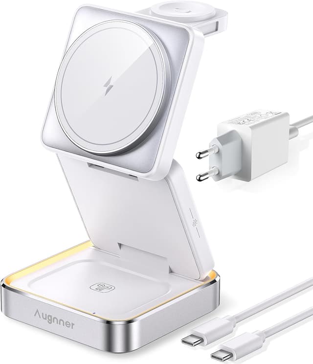 Cargador Inalámbrico Plegable 3 en 1 para Apple
